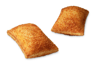 fried cheese souffle isolated on white