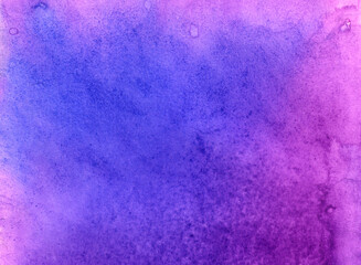 Obraz premium hand drawn abstract watercolor background with paper texture.Purple and pink color