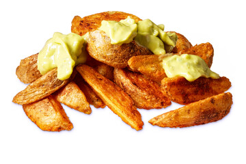 potato fried snack isolated on white