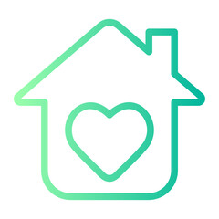 home sweet home gradient icon