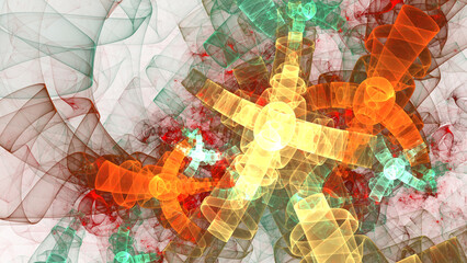 Beautiful abstract background for art projects, cards, business, posters. 3D illustration, computer-generated fractal