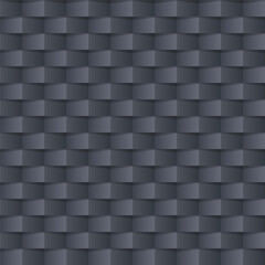Vector seamless geometric 3d texture. Decorative dark abstract background. Luxury gray tileable pattern