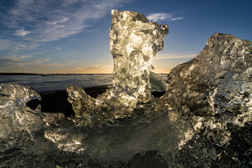 Iceformations at the Diamond Beach in Iceland