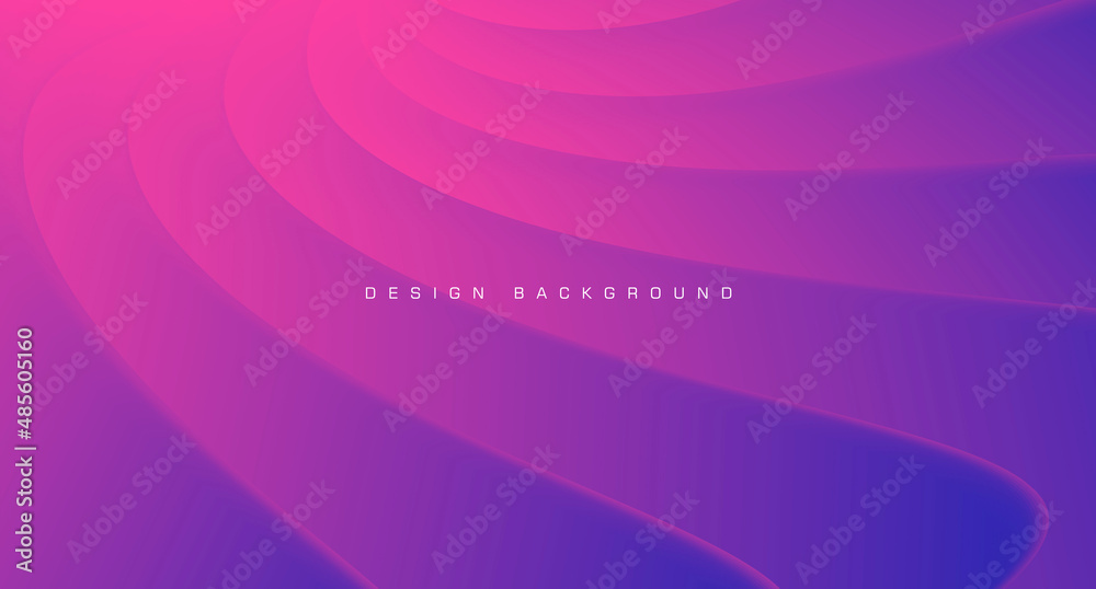 Wall mural abstract vector background with 3d pink waves, stratching and creating texture