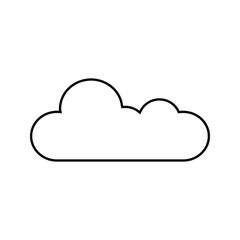 Cloud icon, vector illustration. Flat design style
on white background
