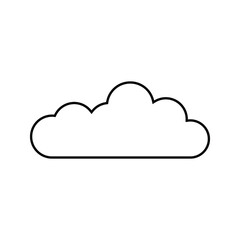 Cloud icon, vector illustration. Flat design style
on white background
