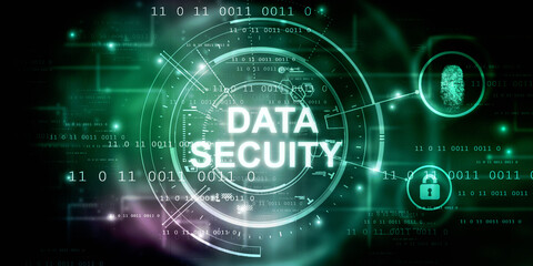 2d illustration data security concept
