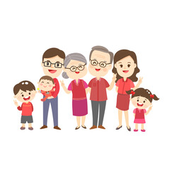  Cute and Happy Family Character Vector. 