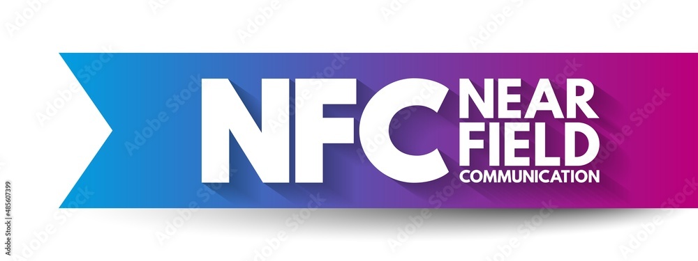 Poster nfc near-field communication - set of communication protocols that enables communication between two