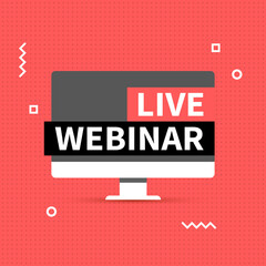 Live Webinar. Video Internet conference icon