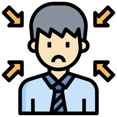 PRESSURE filled outline icon,linear,outline,graphic,illustration