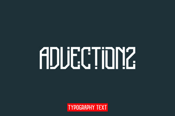 Advection Bold Calligraphy Text on Navy Blue Background