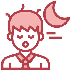 OVERTIME red line icon,linear,outline,graphic,illustration