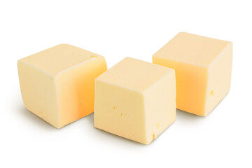 butter cube isolated on white background with clipping path and full depth of field