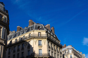 Fototapeta na wymiar The old facade at center of Paris