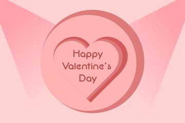 happy valentine's day 3d heart shape cutting backdrop