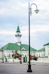 Russia, Kazan, August 4, 2018, view of Marjani Mosque