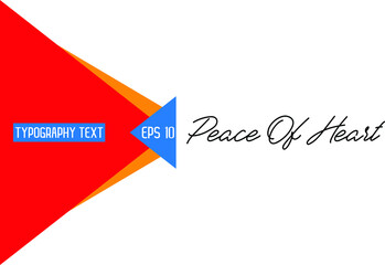 Peace Of Heart. Typographic Design