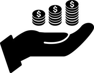 coin on hand icon