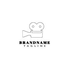 film cartoon logo template icon design black isolated vector illustration