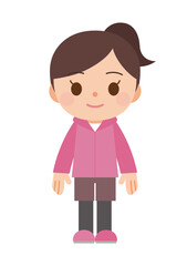 トレーニングウェアの女性