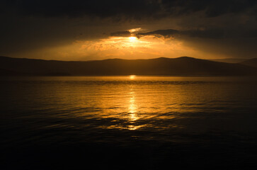 Obraz premium Закат на Тургояке