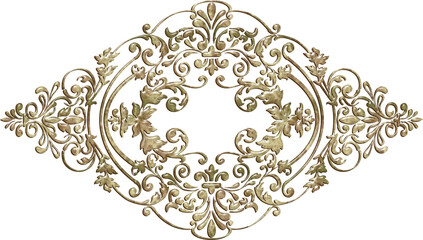 3D-image marble classic central ornament for ceiling decoration