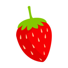 Strawberry illustration on white background.