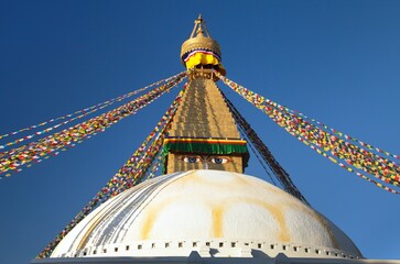 Boudha bodhnath Boudhanath stupa Kathmandu prayer flags
