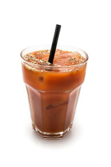 Bloody Mary cocktail isolated on white Background