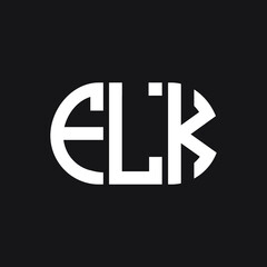 FLK letter logo design on black background. FLK creative initials letter logo concept. FLK letter design.