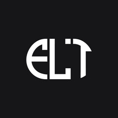 FLT letter logo design on black background. FLT creative initials letter logo concept. FLT letter design.