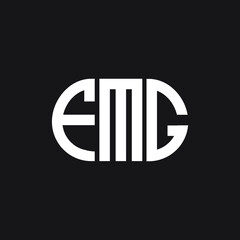 FMG letter logo design on black background. FMG creative initials letter logo concept. FMG letter design.
