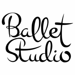 vector handwritten inscription Ballet Studio