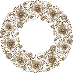 3D-image bronze modern central ornament for ceiling decoration