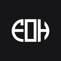 FOH letter logo design on black background. FOH creative initials letter logo concept. FOH letter design.
