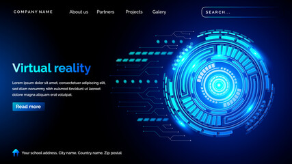 Virtual reality technology landing page