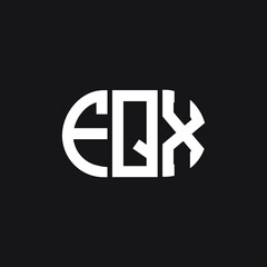 FQX letter logo design on black background. FQX creative initials letter logo concept. FQX letter design.
