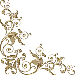 3D-image bronze modern corner ornament for ceiling decoration