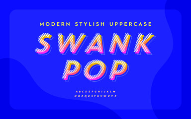 Typography display font alphabet. Modern fonts vector illustration. Typeface display.