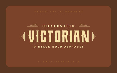 Vintage and classic alphabet font set design. Vector illustration typeface. Decorative serif fonts collection. Ligature collective designs.