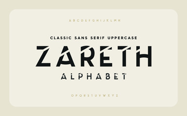 Simple thin vector font set. A to z typography letter. Vector illustration word.