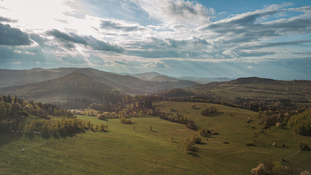 Polish Moutains - Gory Kaczawskie - Wygasle wulkany - Pog&oacute;rze kaczawskie - Bober - Katzbach - Vorgebirge- panorama of the mountains in autumn