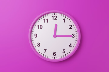 12:15am 12:15pm 00:15h 00:15 12h 12 12:15 am pm countdown - High resolution analog wall clock...