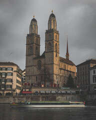 The Church of Grossmünster in Zurich