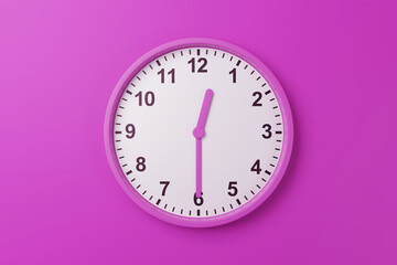 12:30am 12:30pm 00:30h 00:30 12h 12 12:30 am pm countdown - High resolution analog wall clock...