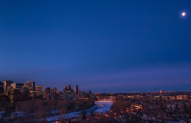 Panoramic Night Views Of Calgary