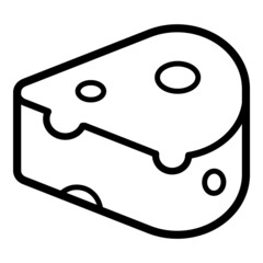 Cheese Flat Icon Isolated On White Background