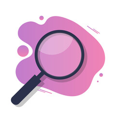Magnifying glass symbol in a bubble. Magnifying glass isolated icon