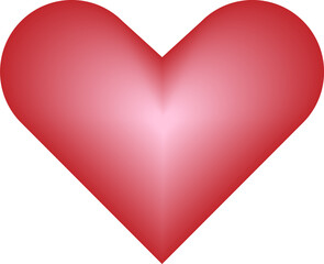lovely gradient red heart vector